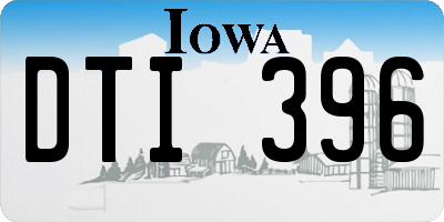 IA license plate DTI396