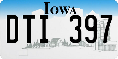 IA license plate DTI397