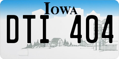 IA license plate DTI404