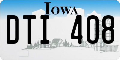 IA license plate DTI408