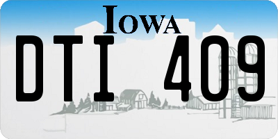 IA license plate DTI409