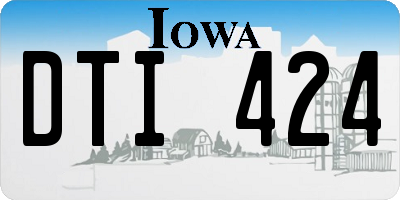 IA license plate DTI424