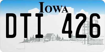 IA license plate DTI426