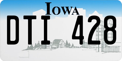 IA license plate DTI428