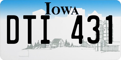 IA license plate DTI431