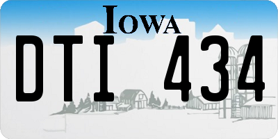 IA license plate DTI434