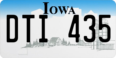 IA license plate DTI435