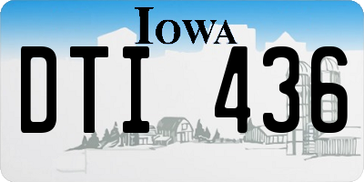 IA license plate DTI436