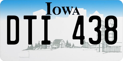 IA license plate DTI438