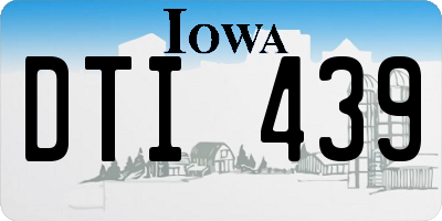 IA license plate DTI439