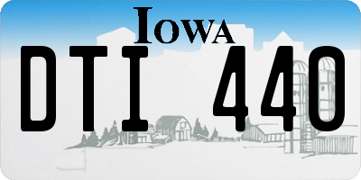 IA license plate DTI440