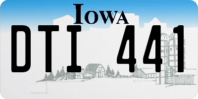 IA license plate DTI441