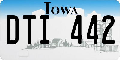 IA license plate DTI442