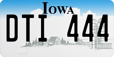 IA license plate DTI444