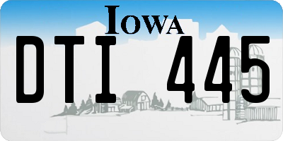 IA license plate DTI445