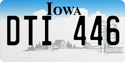 IA license plate DTI446