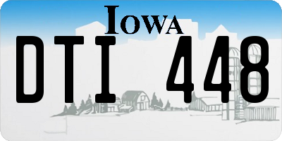 IA license plate DTI448