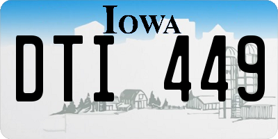 IA license plate DTI449