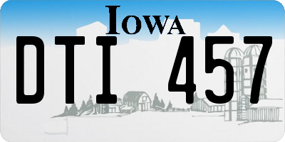 IA license plate DTI457