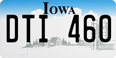 IA license plate DTI460