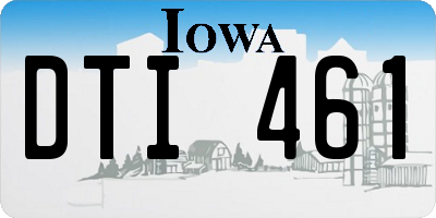 IA license plate DTI461