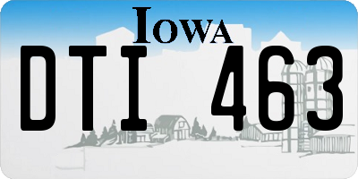 IA license plate DTI463