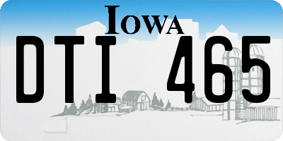 IA license plate DTI465