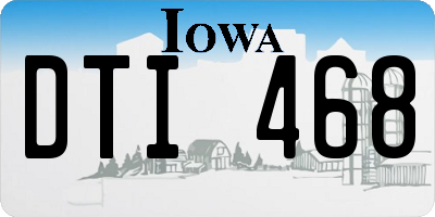 IA license plate DTI468