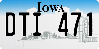 IA license plate DTI471