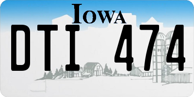 IA license plate DTI474