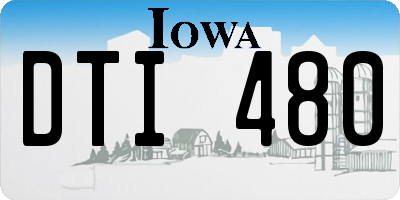 IA license plate DTI480