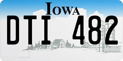 IA license plate DTI482