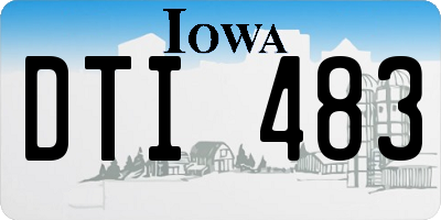 IA license plate DTI483