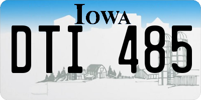 IA license plate DTI485