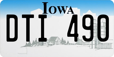 IA license plate DTI490