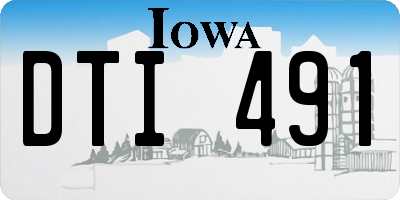 IA license plate DTI491