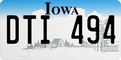 IA license plate DTI494