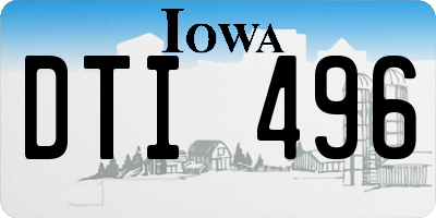 IA license plate DTI496