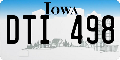 IA license plate DTI498