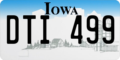 IA license plate DTI499