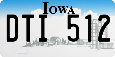 IA license plate DTI512