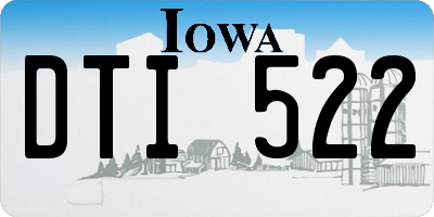 IA license plate DTI522