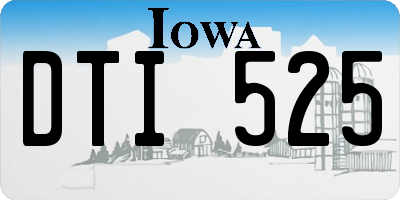 IA license plate DTI525