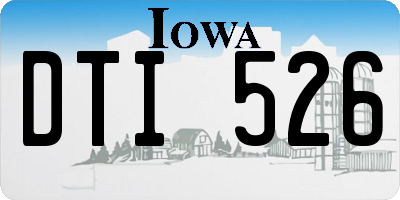 IA license plate DTI526