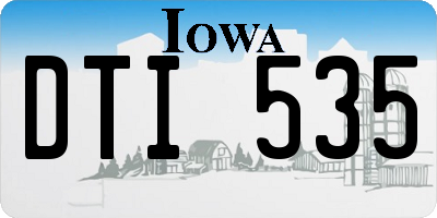 IA license plate DTI535