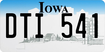IA license plate DTI541