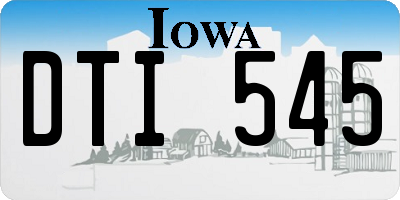 IA license plate DTI545