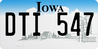 IA license plate DTI547