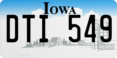 IA license plate DTI549