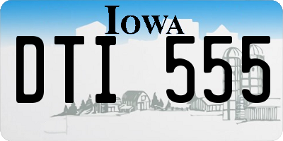 IA license plate DTI555